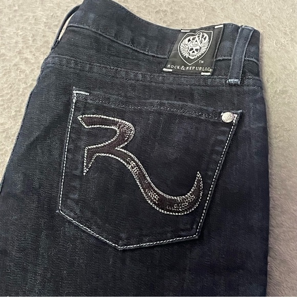 Rock & Republic Kasandra bootcut dark wash size 29 x 31 - Picture 4 of 15